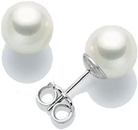 Orecchini Miluna Donna Perle Gemelle Regina in Oro bianco Perla PAA758BM